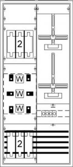 ABB Striebel & John KS405SB Mess- und Wandlerschrank Aufputz, mit Zählerkreuz , 2CPX032405R9999