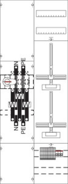 ABB Striebel & John KA4207 Mess- und Wandlerfeld BH5 vorverdrahtet mit Zählerkreuz , 2CPX033803R9999