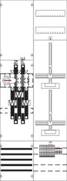 ABB Striebel & John KA4208 Mess- und Wandlerfeld BH5 vorverdrahtet mit Zählerkreuz , 2CPX033804R9999