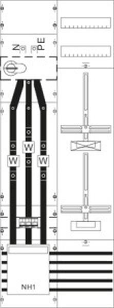 ABB Striebel & John KA4231 Mess- und Wandlerfeld H5/B2 vorverdrahtet mit Zählerkreuz , 2CPX033035R9999