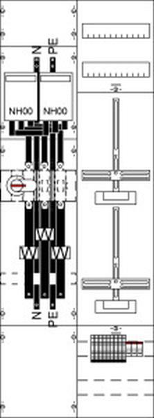ABB Striebel & John KA4268 Mess- und Wandlerfeld BH5 vorverdrahtet mit Zählerkreuz , 2CPX035026R9999