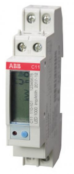 ABB Stotz-Kontakt C11 110-101 MID , C11 110-101 Wechselstromzähler MID Stahl, 1 Phase, Direktanschluss 40A , 2CMA103571R1000