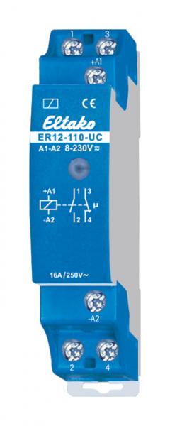 Eltako 22110002 elektronisches Schaltrelais ER12-110-UC 8..230V UC 1S 1OE