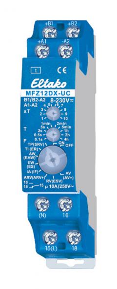 Eltako 23001005 Multifunktionszeitrelais MFZ12DX-UC mit 18 Funktionen