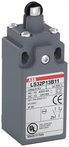 ABB Stotz-Kontakt LS32P13B11 , Standard-Positionsschalter Kunststoff-Gehäuse grau IP65 , 1SBV010313R1211