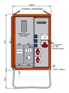 Walther WAV0160R1 44 kVA Anschlussverteiler