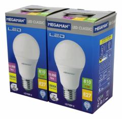 Megaman 2er Pack Classic A60 9,5W 810lm E27 828 LED-Leuchtmittel