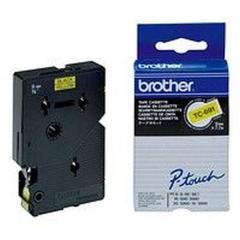 Brother TC-691 9mm/7,7m gelb/schwarz Schriftband