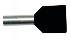 PROTEC.class 05101071 PAEH 150D/12 schwarz isoliert VE500 Doppel-Aderendhülsen 2x1,5qmm/12mm