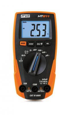 HT Instruments 1010180 HT211 Digitalmultimeter m. Temperaturmessfunkt