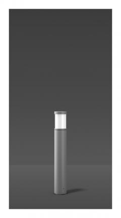RZB 612167.004 Mega Laterne silber LED-Pollerleuchte