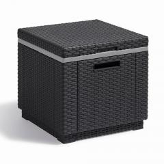 Allibert 234226 ICE-Cube Kühlbox, graphit Geflechtoptik
