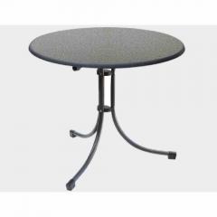 Mfg 01204217 Boulevard-Tisch 85 cm, Sevelit-Tischplatte, weiß Stahlrohrgestell, klappbar