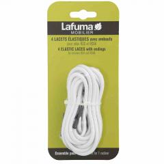 Lafuma LFM2322.0020 Gummischnüre mit Endkappe, Farbe weiß zur Befestigung des Textils an Relaxsesseln RSX