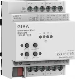 Gira 201500 4f REG Std KNX Secure Dimmaktor