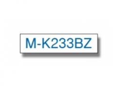 Brother M-K233 12mm/8m weiss/blau Schriftband
