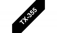 Brother TX-355 24mm/15m laminiert schwarz/weiss Schriftband