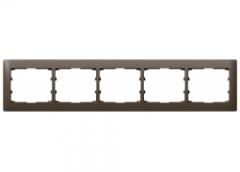 Legrand 771205 Rahmen 5fach waager. Galea dark bronze , (Bronze)