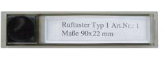 Bticino 1 Ruftaster 90x22mm schwarz mit Namensschild