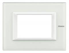 Bticino HA4803VBB Rahmen 3modulig white glass , (weiß)