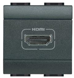Bticino L4284 Anschlussdose HDMI anthrazit , (grau)