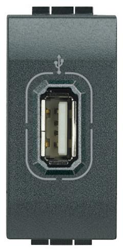Bticino L4285 Anschlussdose USB anthrazit , (grau)