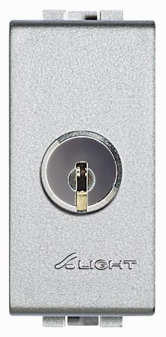 Bticino NT4022 Schlüsselschalter TECH Wechselsch. 1P 16A , (Aluminium)