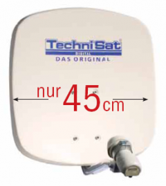 TechniSat DigiDish 45 rot + Universal-Twin-LNB