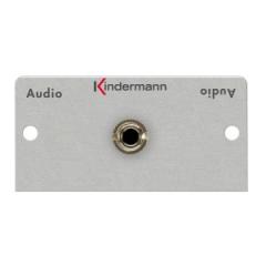Kindermann 7444000411 Audio Klinke 3,5mm Stereo Lötanschluss Anschlussblende Halbblende 50x50mm