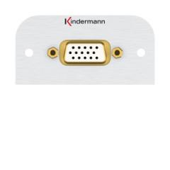 Kindermann 7441000501 VGA HD15 Buchse mit Kabelpeitsche Anschlussblende Halbblende 54x54mm