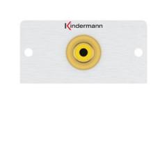 Kindermann 7444000503 Video (Cinch) Kabelpeitsche Anschlussblende Halbblende 50x50mm