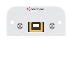 Kindermann 7441000525 USB 2.0 B-Buchse/A-Buchse Kabelpeitsche Anschlussblende Halbblende 54x54mm