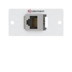 Kindermann 7444000423 Cat.6/6A RJ45 LSA (Setec) 50x50mm Anschlussblende Halbblende