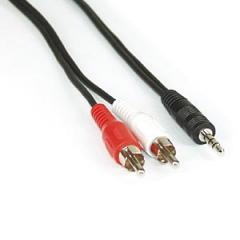 Kindermann 5854000001 Stereo-Cinch auf 3,5mm Klinke Audio-Kabel Stecker/Stecker 2,0m