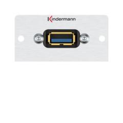 Kindermann 7444000529 A-Buchse/A-Buchse 50x50mm Anschlussblende mit Kabelpeitsche