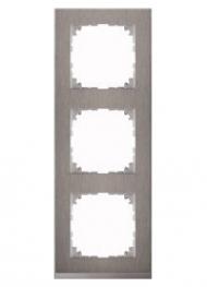 MERTEN MEG4030-3646 Rahmen 3fach edelstahl/aluminium