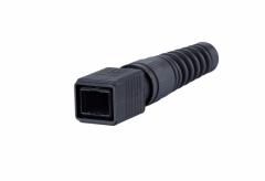 METZ CONNECT leer V4 mit Knickschutz schwarz Steckergehäuse IP67 Industry , 1401055002KE