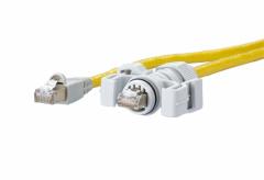METZ CONNECT 0,5m RJ45 IP67 V6 - RJ45 IP20, PUR Patchkabel E-DAT Industry , 141N113K10050
