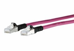 METZ CONNECT 1308450502-E RJ45 AWG26 S/FTP LSHF 0,5m vio-sw Patchkabel Cat6A