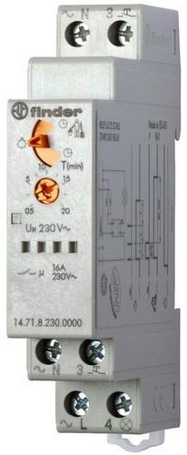 Finder 14.71.8.230.0000 Treppenhaus-Lichtautomat 1S 16A 230VAC Service-Funktion