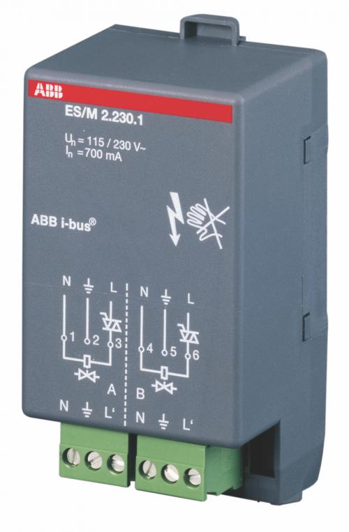 ABB Stotz-Kontakt ES/M2.230.1 , Elektronisches Schaltaktormodul, 2fach, 230 V , 2CDG110013R0011