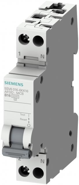 Siemens 5SV6016-6KK16 AFDD-MCB B16 2pol 230V 1TE Brandschutzschalter