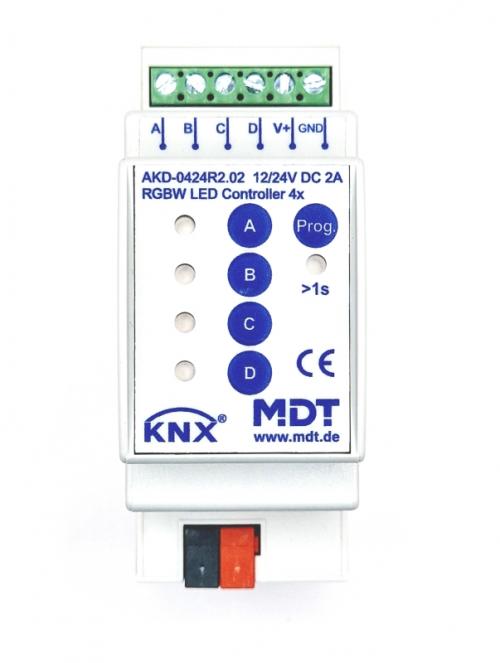 MDT AKD-0424R2.02 RGBW 4Kanal 2/4A 2TE REG LED Controller