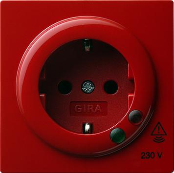Gira 045143 SCHUKO-Steckdose Überspannungsschutz S-Color Rot