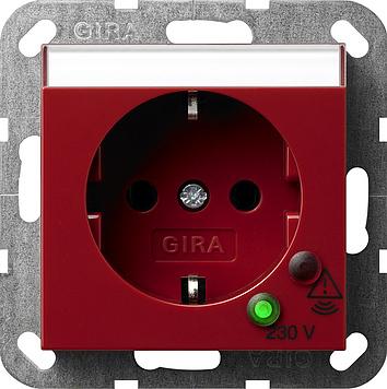 Gira 045102 SCHUKO-Steckdose Überspannungsschutz System 55 Rot