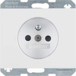 Berker 6768757009 Steckdose mit Schutzkontaktstift polarweiß, glänzend Berker K.1