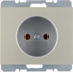 Berker 6167157004 Steckdose ohne Schutzkontakt edelstahl, lackiert Berker K.5