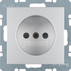 Berker 6167331404 Steckdose ohne Schutzkontakt alu, matt Berker B.7