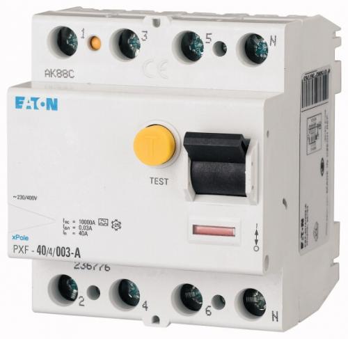 Eaton PXF-25/4/05-A FI-Schalter, 25A, 4p, 500mA, Typ A , 236775