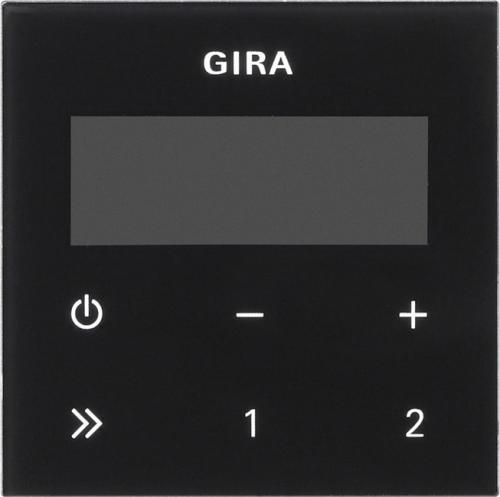 Gira 248005 Bedienaufsatz Unterputz-Radio RDS System 55 Schwarzglasoptik
